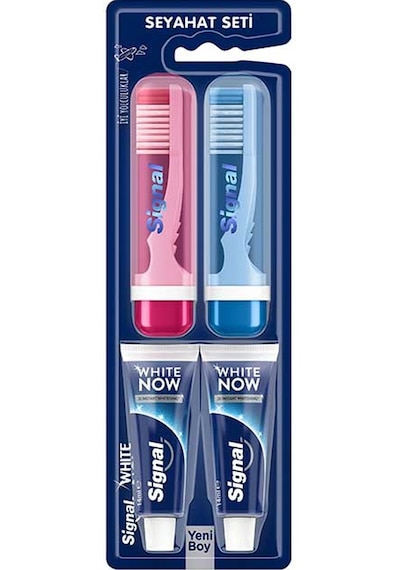 Signal White Now Diş Macunu 14 Ml + Diş Fırçası Seyahat Seti 2li