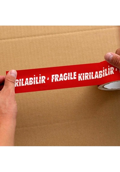 Fragile Kırılır Baskılı Koli Bandı 5cmx100m Kırılır Fragile Bant