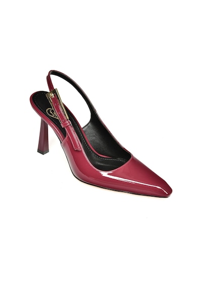 Fox Shoes S752084908 Bordo Rugan Kalın Topuklu Kadın Ayakkabı Bordo