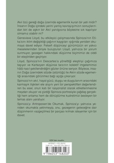 Spinoza Yı Antroposen De Okumak
