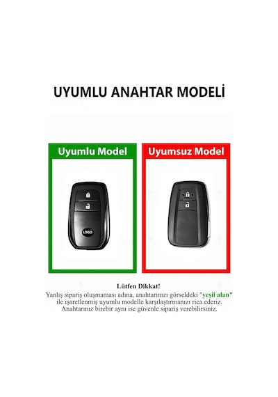 Toyota Corolla Cross Yaris Cross Ch-r Rav4 Hilux Uyumlu Parlak Tpu Anahtar Kılıfı Mavi - 2 Tuş