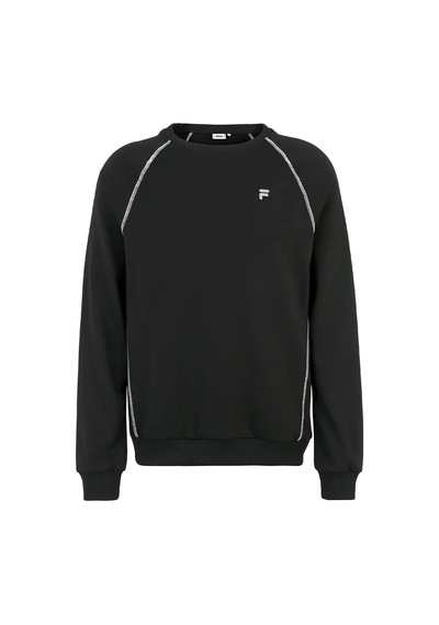 Siyah Fila Erkek Bisiklet Yaka Sweatshirt Landin Fam0297 Siyah