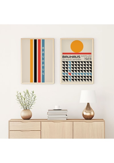Huhuli Ahşap Çerçeveli 2 Li Modern Tablo Huhu245