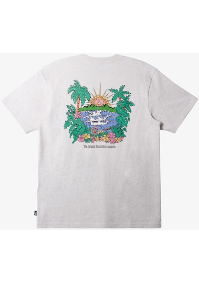 Quiksilver İsland Sunrise Moe Erkek T-shirt-beyaz Beyaz