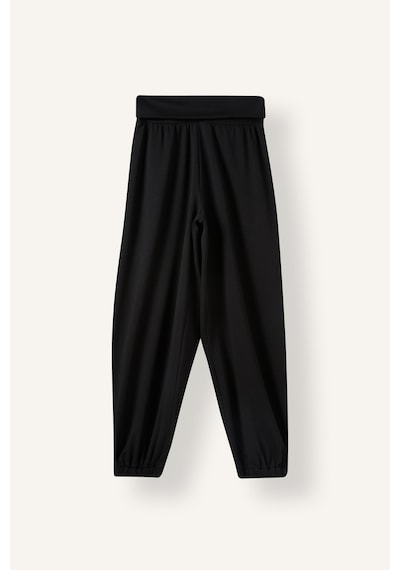 Defacto Katlamalı Bel Balloon Fit Jogger Paça Dalgıç Kumaş Eşofman Altı I9635ax26aubk81 Siyah-bk81