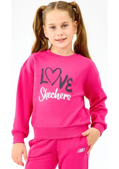 Skechers Fleece Çocuk Sweatshirt Pembe