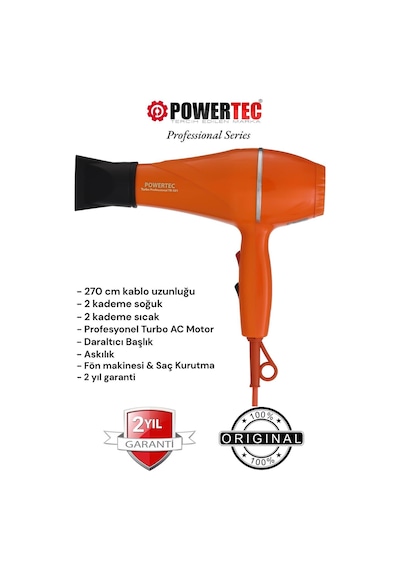 Powertec TR-501 Profesyonel Fön Makinesi