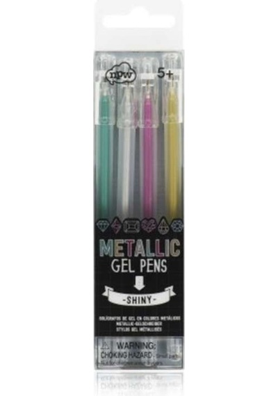 Metallic Gel Pens Metalik Jel Kalemler 4Lü Set
