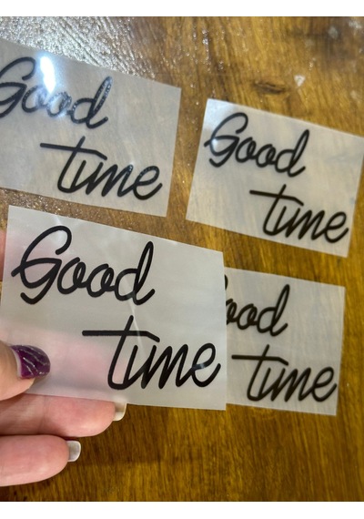 4 Adet Good Time Ütü İle Yapışan Transfer Baskı Arma 10x7 Cm