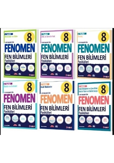 Fenomen Yayıncılık Fenomen Yayınları Fenomen 8 Fen Bilimleri 1.2.3.4.5.6 Fasikül