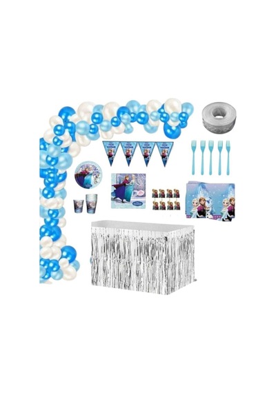Frozen & Elsa 8 Kişilik Hazır Lüks Doğum Günü Parti Seti Diğer