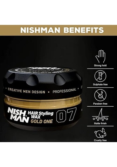 Saç Şekillendirici Wax 07 Gold One, 150 Ml Tüm Saç Tipleri Ekstra Güçlü, Islak Ve Parlak Görünüm