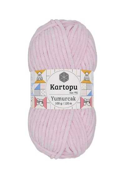 Yumurcak Kadife El Örgü İpi Toz Pembe K1562