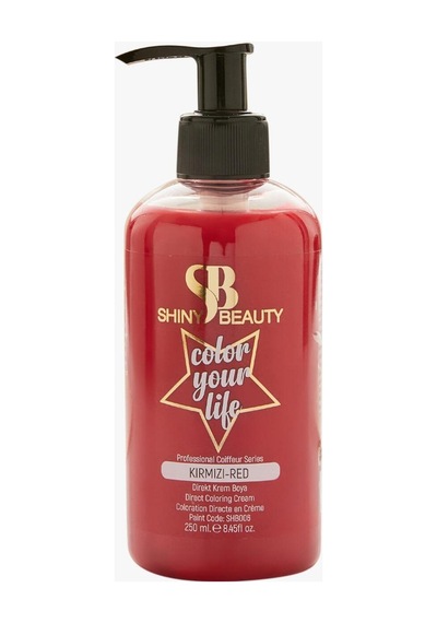 Shıny Beauty Kırmızı Geçici Krem Saç Boyası 250 Ml