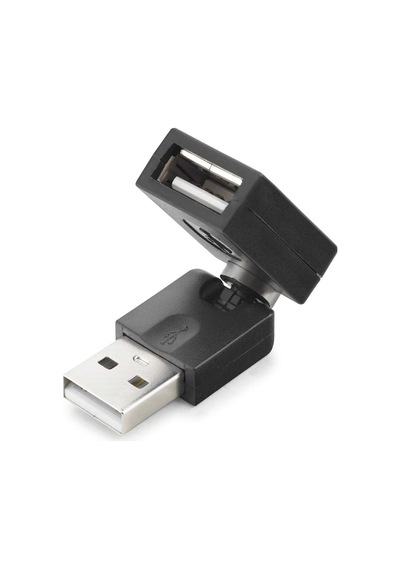 Büro Ev Ofis Cihazları İçin Siyah Mafsallı Usb To Usb F Dönüştürücü