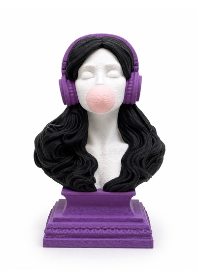 Melodinin Yüzü 15cm Dekoratif Biblo 3d Baskı