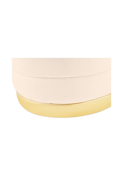 Lungo Roller Gold Kaplama Luxery Puf- Krem Babyface Kumaş Pofuduk Oturma Pufu&makyaj Pufu&bench