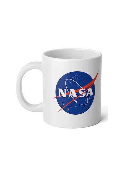 Nasa Logo Baskılı Premium Porselen Kupa Bardak-motto-hediye Beyaz