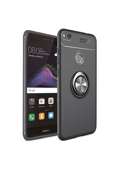Huawei P9 Lite 2017 Kilif Yüzüklü Tam Korumali Silikon Kapak 418748050