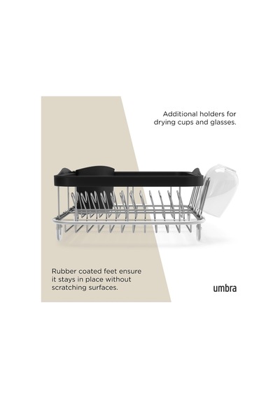 Multi-use Dish Rack Black Sinkin Çok Fonksiyonlu Tabak Standı Siyah/nikel, Metal, Büyük Çok renkli