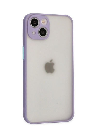 Apple İphone Uyumlu 14 Kılıf Montreal Silikon Kapak - Mor Çok Renkli