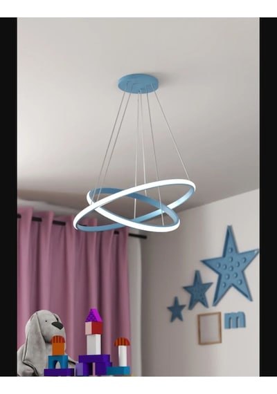 İkili Halka Model Sarkıt Modern Beyaz Işık Ultra Power Led Avizet