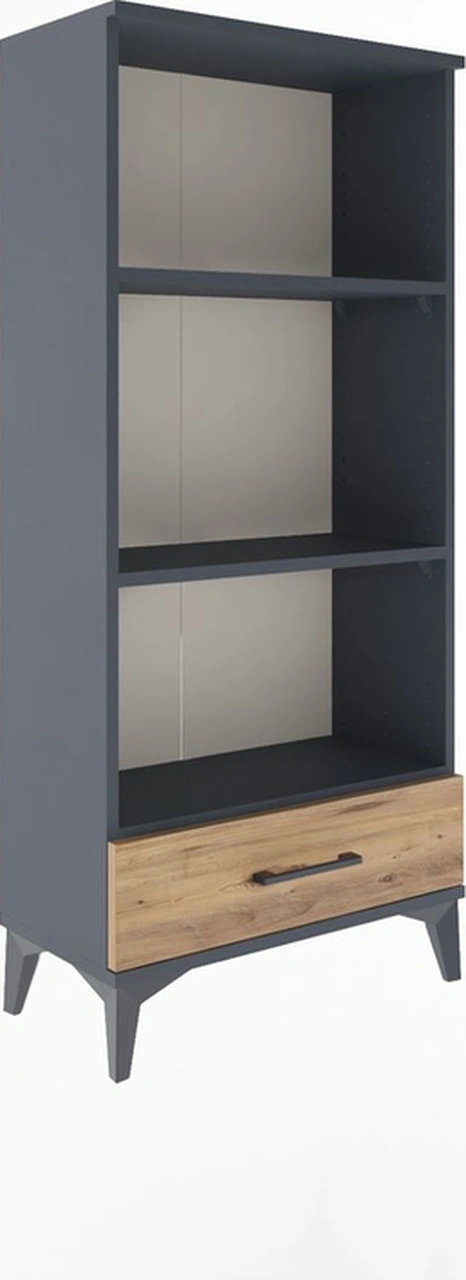 Arges Dolap 3 Raflı Tek Çekmeceli 60x30x134 Antrasit-çam Antrasit Arges Dolap 3 Raflı Tek Çekmeceli 60x30x134 Antrasit-çam Antrasit