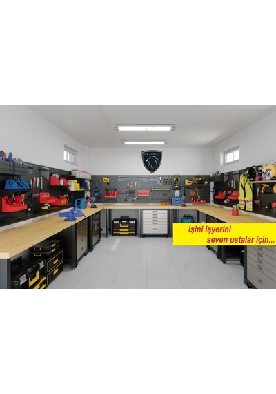 Motto Dekor Lazer Kesim Metal Peugeot Logosu Peugeot Armalı Pego Duvar Dekoru 40x44 Cm Siyah