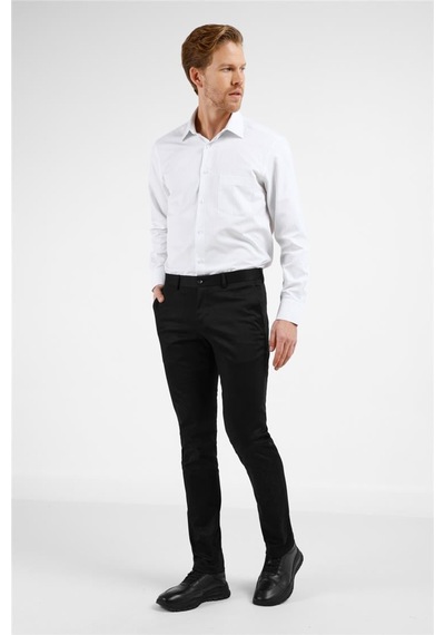 İmza Siyah Yan Cep Casual Slim Fit Pamuklu Chino Pantolon 1003255172 Siyah