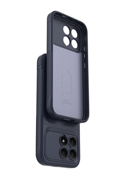 Xiaomi Poco F8 Pro Kılıf Kamera Korumalı Esnek Silikon Parmak Şeritli Pazarplus Koyu Yeşil