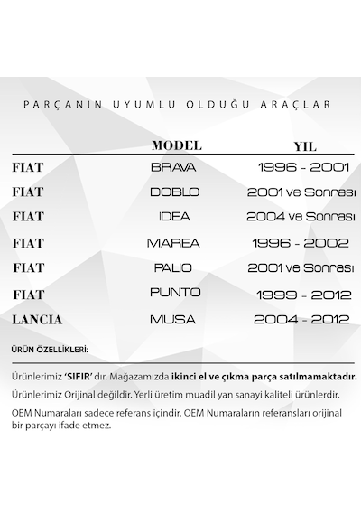 Fiat Doblo,punto,palio,lancia Musa İçin Motor Yağ Çubuğu
