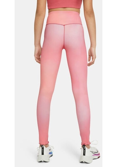Nike One Girls Printed Dri Fit High Rise Leggings Pink Yüksek Belli Çocuk Taytı Pembe