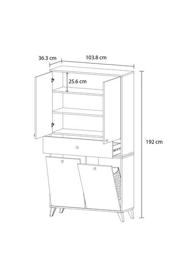Tr Umay Sepetli Modern Banyo Dolabı Xl Genel