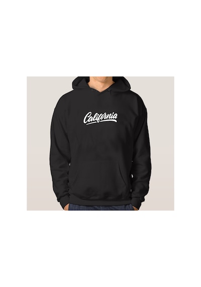 Blackjack Giyim Unisex Baskılı Oversize Kapşonlu Sweatshirt Siyah