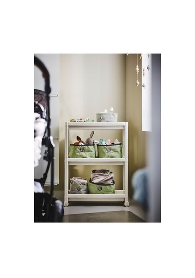 Ikea Vesken Servis Arabası, Beyaz, 54x18x71 Cm
