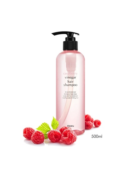 Missha Raspberry Vinegar Hair Shampoo Canlı Parlak ve Güçlü Görünen Saçlar İçin Ahududu Sirkeli Şampuan 500 ML