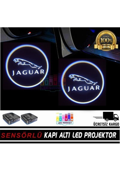 Jaguar Araçlar Için Pilli Yapıştırmalı Kapı Altı Led Logo (488661192)