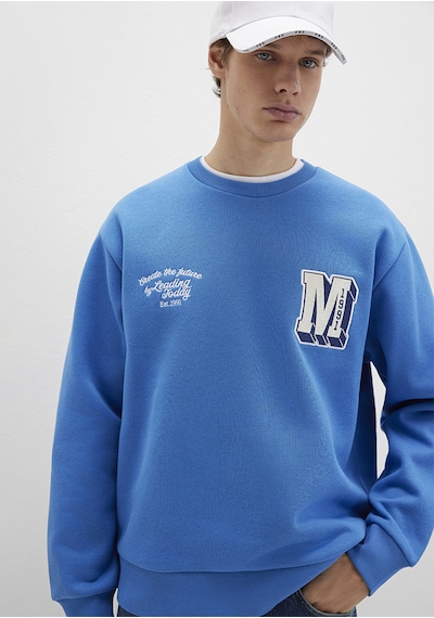 Mavi - M Logo Nakış Detaylı Mavi Sweatshirt 0s10492-81330 Mavi