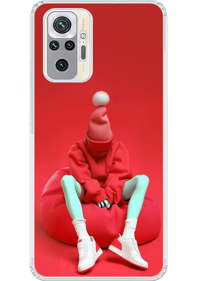 Xiaomi Redmi Note 10 Pro Uyumlu Şeffaf Kılıf No Face 7 Tasarımlı