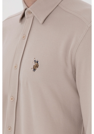 U.s. Polo Assn. Erkek Taş Gömlek Örme 50300402-vr049 Tas Taş