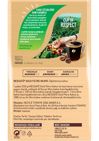 Nescafé Gold Filtre Kahve, 250 G Diğer