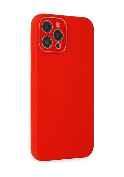 Newface Apple Uyumlu iPhone 12 Pro Max Kılıf Lansman Glass Kapak - Kırmızı Resimdeki