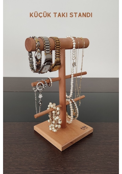 Takı Standı Ahşap Takı Askısı 25 Cm Takı Organizer Kolye Askısı Saat Takı Düzenleyici