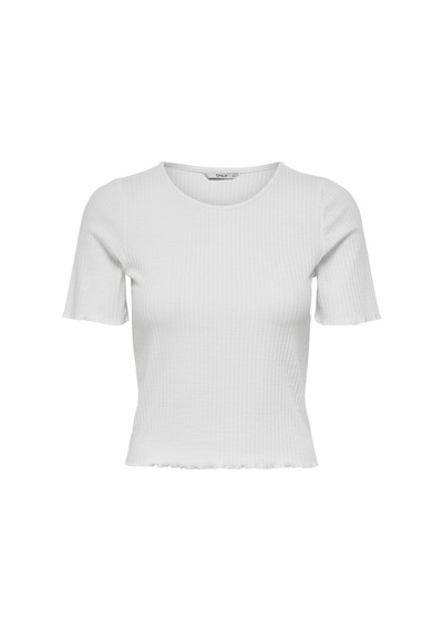 Only Kadın Kısa Kollu Fırfırlı Crop T-shirt - 15201206 Onlemma 001