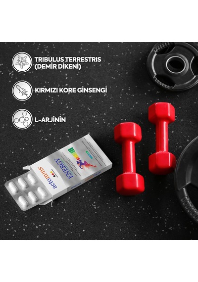 Actomins Energy Tribulus, Ginseng, L-arjinin İçeren Gıda Takviyesi