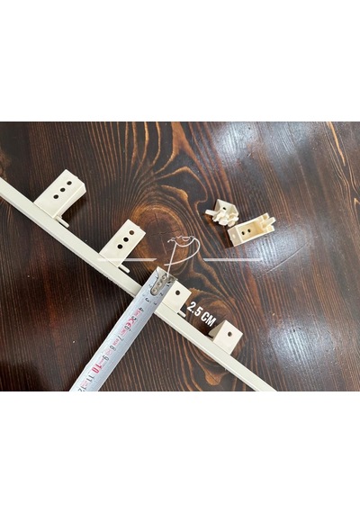 Katlamalı Perde Dekoratif Ray Montaj Ayağı 2.5 Cm Kısa Başlık 4 Lü Paket
