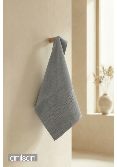 Greek Gri El Havlusu - 50x90 Cm, 225 Gr, %100 Pamuk, Spa Ve Otel Havlusu Gri
