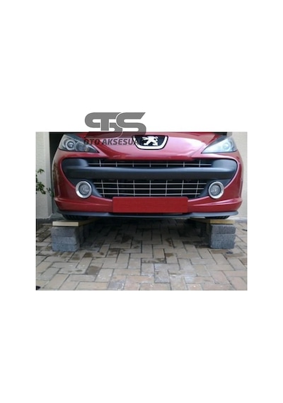 Peugeot 207 Cupra R Uyumlu Ön Lip Mat Siyah Ön Tampon Lip (Sts Oto Aksesuar) (01)