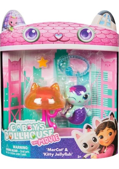 Gabby S Dollhouse 2 Li Figür Seti60 72884 Mercat Kitty Jellyfish Cicciobello
