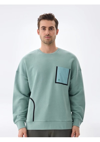Isaora Performance Cotton Sweat Erkek Palm Green Sweat Isr8113 Mavi